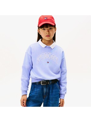 Tommy Hilfiger Varsity Çocuk Mavi Sweatshirt