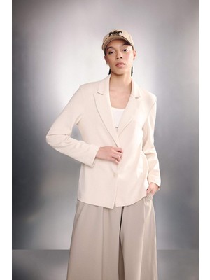 DeFacto Standart Fit Ceket Yaka Blazer Ceket G2228AX26SP