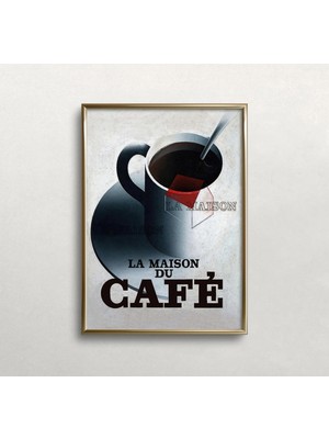 Ninastore Kahve Fincanı Vintage Poster - Art Deco Mutfak Dekorasyonu - Yazdırılabilir Duvar Sanatı (Baskı
