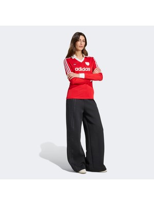 Adidas Footie Collar Kadın Kırmızı T-Shirt