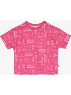 Barbie Çok Renkli Kız Çocuk Desenli Pijama Takımı BRB5SG-PJM6077