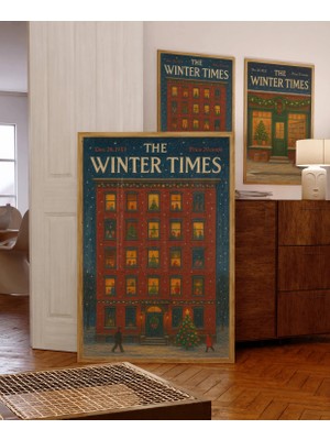Ninastore 2 Adet Vintage Noel Dergisi Kapağı Posteri - Retro Noel Duvar Sanatı - Şenlikli Tatil Baskısı -