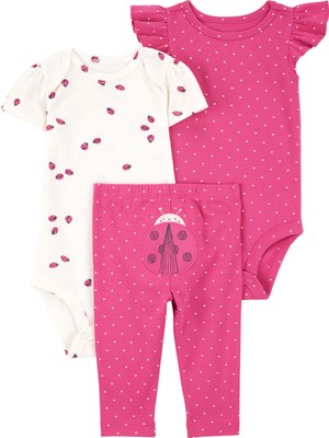 Carter's Kız Bebek 3'lü Set  Yenidoğan-24 Ay Pembe