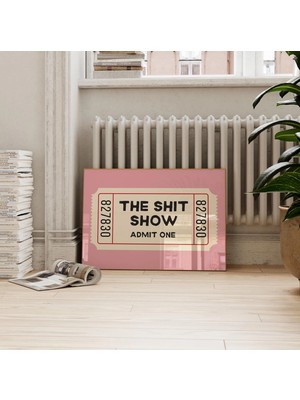 Ninastore "the Shit Show" Pembe Bilet Baskılı Retro Komik Duvar Sanatı (Baskı)