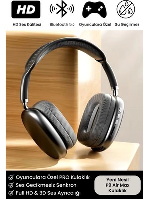 Genel Tedarik P9 Air Max Gaming Premium Mikrofonlu Kablosuz Ios Android Uyumlu 5.0 Bluetooth Tws Oyuncu Kulaklık