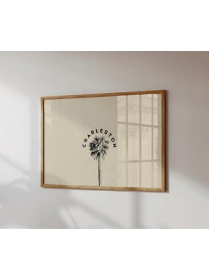 Ninastore Charleston Güney Carolina Baskısı: Palmetto Duvar Sanatı - Yatay (Baskı)