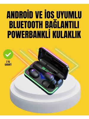 Genel Tedarik E10 Powerbanklı Bluetooth Kulaklık Oyun Modu ve Şık Tasarım