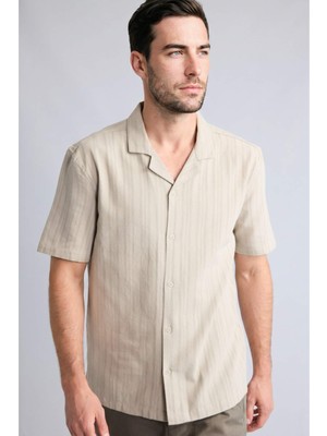 DeFacto Regular Fit Polo Yaka Pamuklu Kısa Kollu Gömlek H5633AX26SM
