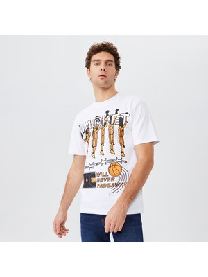 Market Jump Erkek Beyaz T-Shirt