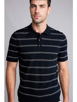 DeFacto Standart Fit Kısa Kollu Triko Polo Tişört H5631AX26SM