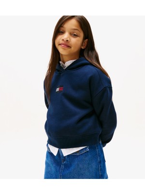 Tommy Hilfiger Rhine Stone Flag Çocuk Lacivert Hoodie
