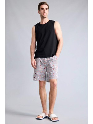 DeFacto New Regular Fit Cepli Kısa Boy Poplin Şort H5519AX26SP