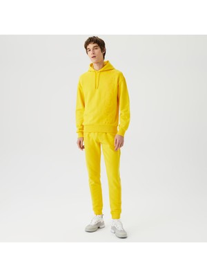 Lacoste Erkek Slim Fit Baskılı Sarı Eşofman Altı