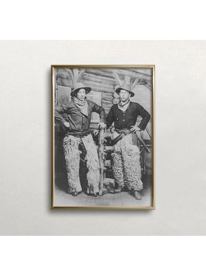 Ninastore Klasik Kovboy Pantolonlu Fotoğrafı: Batı Tarzı Duvar Sanatı (Baskı)
