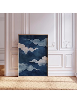 Ninastore Bulut Duvar Sanatı Baskısı Iskandinav Nötr Bulut Sanatı Minimalist Poster Minimalist Soyut Baskı