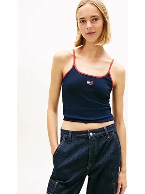 Tommy Hilfiger Kadın Slim Fit Askılı T-Shirt