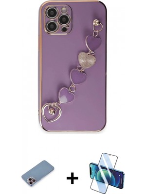 Pileli Store Pilelistore™ iPhone 12 Pro Max Kılıf Nova Işık Prime - Siyah 3D Antistatik Cam Ekran Koruyucu + Shine Kamera Lens Koruma Cam - Pe