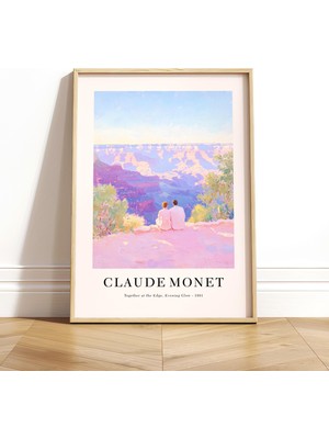 Ninastore Monet Tarzı Büyük Kanyon Baskısı: Fransız Pastel Duvar Sanatı