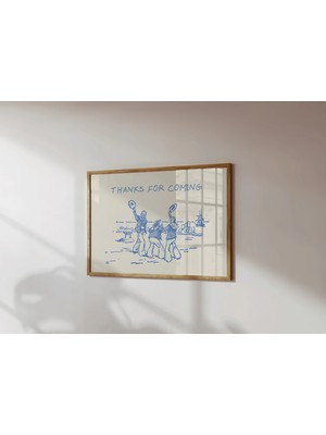 Ninastore Geldiğiniz Için Teşekkürler Baskısı: Vintage Denizci Posteri - Şık Giriş Holü Dekorasyonu (Baskı