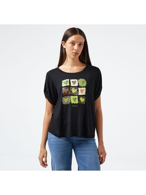 Liu Jo Kadın Siyah T-Shirt
