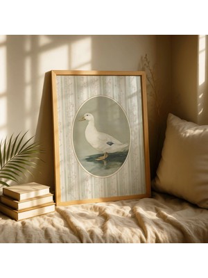 Ninastore Nancy Meyers Ördek Baskılı Duvar Sanatı – Vintage Kır Evi Tarzı Çiftlik Evi Dekorasyonu – Mutfak,