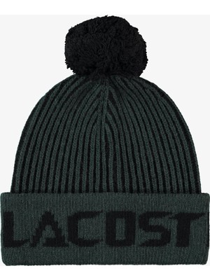 Lacoste Erkek Baskılı Siyah Bere