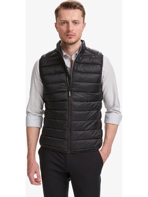 Pierre Cardin Erkek Siyah Cropped Slim Yelek 50321036-VR046