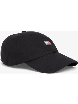 Tommy Hilfiger Tommy Jeans Heritage Plaque Brushed Kadın Siyah Şapka