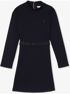 Tommy Hilfiger Branded Punto Çocuk Mavi Elbise