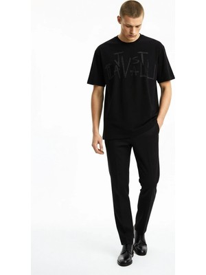 Just Cavalli Siyah Erkek T-Shirt 78PM601 R Injectıon