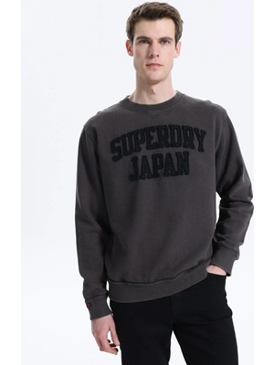 Superdry Antrasit Erkek Regular Fit Baskılı Sweatshirt M2014382A-AFB