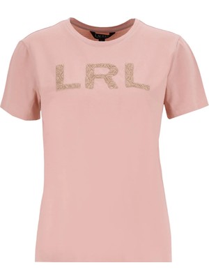 Lauren Ralph Lauren Pembe Kadın Slim Fit T-Shirt Katlın-Short Sleeve-T-Shırt