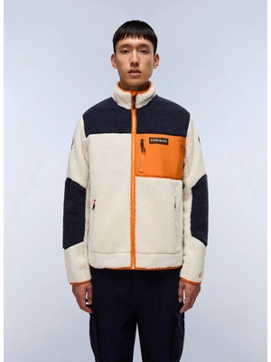 Napapijri NP0A4GNTMM91-YUPIK Fz 3 Çok Renkli Fermuarlı Standart Blok Erkek Sweatshirt