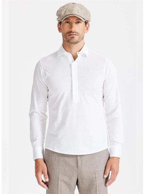 Tombolini Beyaz Erkek Slim Fit Polo T-Shirt WJ32.ZJ80.U010