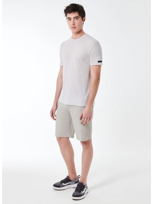 Roberto Ricci Designs Beyaz Erkek Slim Fit T-Shirt Crepe Shirty