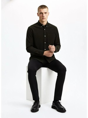Jack & Jones Bordo Erkek Normal Gömlek 12278967_JJECLASSIC Cord Shırt L/s