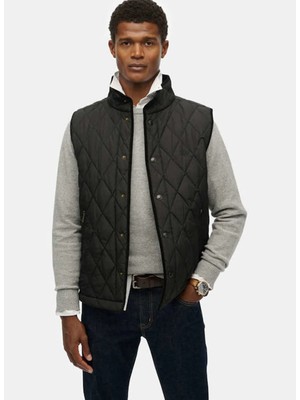 Superdry Antrasit Erkek Regular Fit Baklava Yelek M5012273A-9KK