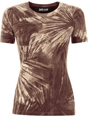 Just Cavalli Çok Renkli Kadın Desenli T-Shirt 79PAHE07