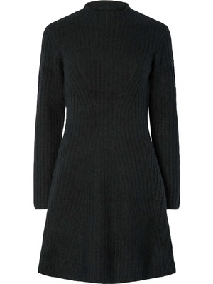 Siyah Kadın Yarım Balıkçı Yaka Elbise Yasdolly Ls Knıt Dress S. Noos