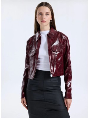 Boss Bordo Kadın Standart Ceket 50545537