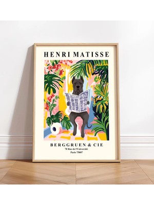 Ninastore Komik Cane Corso Baskısı - Banyo Sanatı Matisse Tarzı