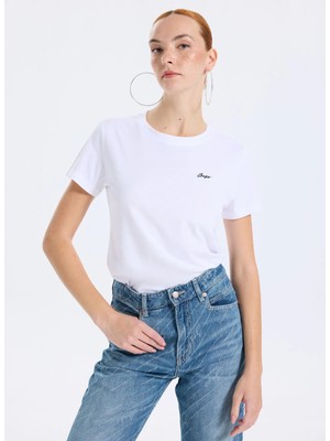 Boss Beyaz Kadın Standart T-Shirt 50554015