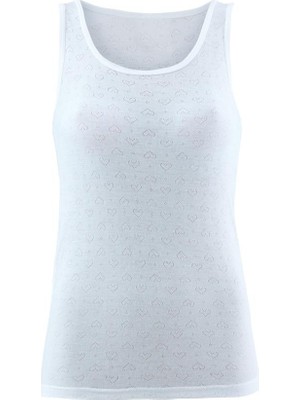 BLACKSPADE 1266 Kadın Beyaz Kalın Askı Thermal Atlet %49 Viskoz %49 Polyester 3XL Beden