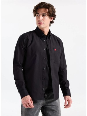 Hugo Siyah Unisex Slim Fit Gömlek 50479302_EVITO