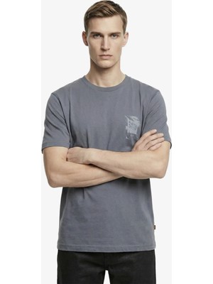 Boss Gri Erkek Regular Fit Desenli T-Shirt Te_structure