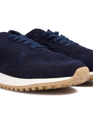 Penford Lacivert Erkek Deri Sneaker Tessa-Solenya-Suet