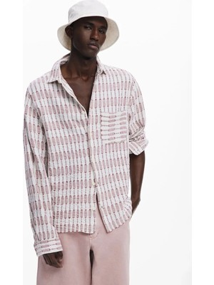 Desigual Pembe Erkek Regular Fit Gömlek 25WMCW19_CAM_ALVARO