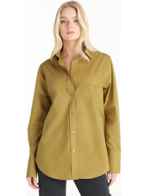 Ted Baker Yeşil Kadın Standart Fit Gömlek TBWRSH1002-6
