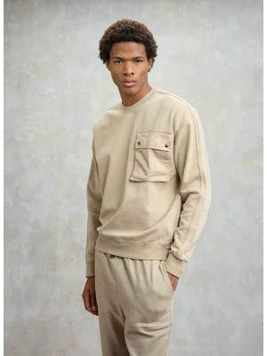 Blauer Bej Erkek Standart Fit Sweatshirt 25WBLUF03051-301 Osgood
