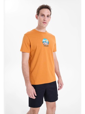 Discovery Expedition D6SM-TST3687 Turuncu Bisiklet Relaxed Düz Erkek T-Shirt